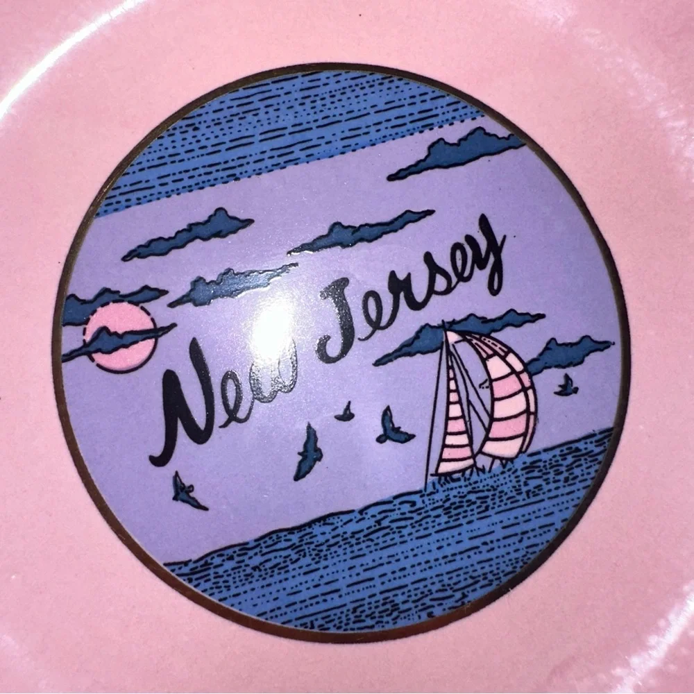 Vtg Ceramic New Jersey Ash Tray